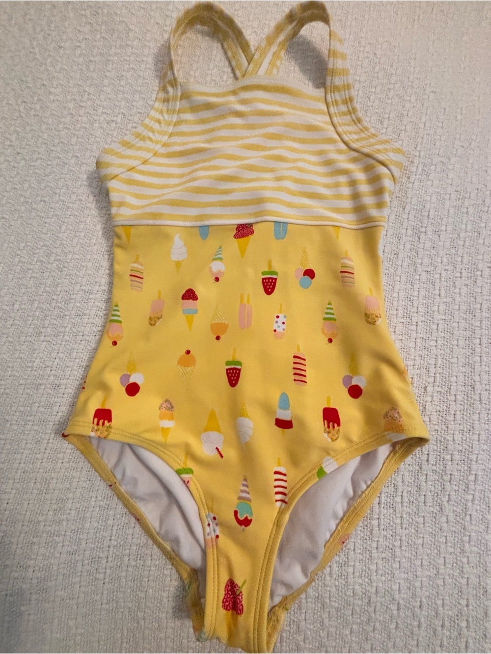 Hanna Andersson ice cream swim suit size 120 or 6-7